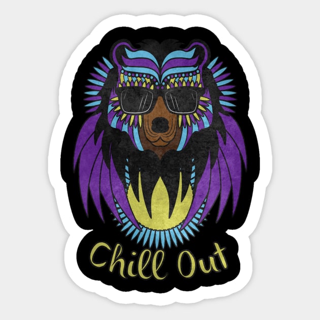 Bear chillout Sticker by Yeroma